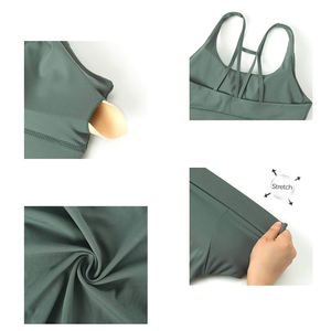 2024 Logo personnalisé respirant 100% coton sans couture femmes XS Yoga soutien-gorge Gym Fitness sport soutien-gorge avec impression personnalisée dos - Product Image 6