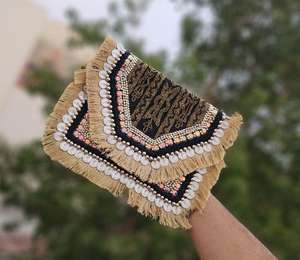 Bolso bandolera bohemio para mujer, bandolera bohemia de India, bolso de mano hecho a mano con cuentas, sobre de noche, bolsos de mano para fiesta - Product Image 2