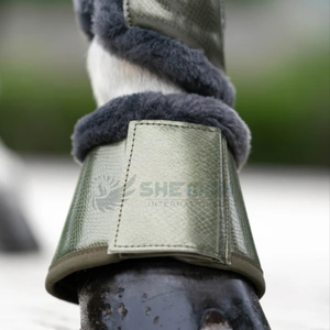 Botas de campana de caballo de cuero PU impermeables y duraderas para entrenamiento o espectáculo diario con forro de poliéster de peluche personalizable - Product Image 5