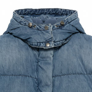 Veste matelassée en denim lourd sur mesure en gros, sans capuche, pour homme, automne, surdimensionnée, matelassée, avec poches, imperméable - Product Image 3
