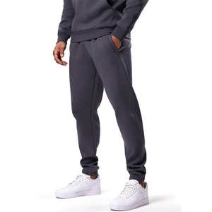 Survêtements OEM chauds et confortables pour l'hiver, vêtements décontractés, ensemble sweat-shirt et pantalon en molleton épais pour homme, couleur anthracite - Product Image 3