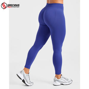 Servicio OEM, Mejor Precio del Fabricante, Leggings de Yoga de Cintura Alta para Mujer, Personalizados, Tejido Transpirable con Elasticidad en Cuatro Direcciones, Color Sólido - Product Image 2
