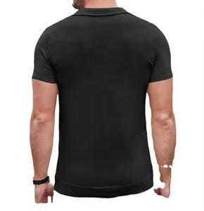 Golf personnalisable pour hommes pour polos Logo d'impression brodé 100% coton Polyester solide tricoté uniforme taux de vente entier - Product Image 4