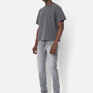 Camiseta de manga corta de gran tamaño para hombre, 100% algodón, ajuste holgado, moda lisa, ropa informal de Hip Hop, verano, venta al por mayor, suministro a granel - Product Image 2