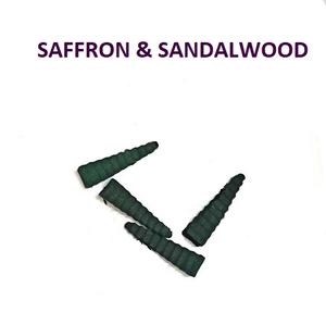 Conos de incienso de sándalo y azafrán orgánico, conos de incienso de reflujo de pirámide en la India al mejor precio (verde), superventas - Product Image 1