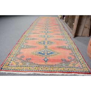 Vintage Turkish Classic Style Oversized Wool Area Rug Orange Yellow Patchwork Design Latex for Teen Living Room 330 X 1260ft - Product Image 4