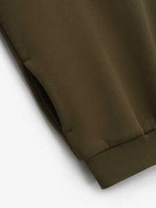 Sudaderas de gran tamaño de peso pesado al por mayor personalizadas con hombros caídos y cuello redondo en blanco con logotipo personalizado 100% sudaderas con capucha de algodón - Product Image 3