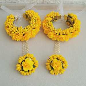 Conjunto de Brazaletes Gajra Brillantes para Novia, Estilo Punjabi, Joyería Artesanal de Plástico de la Mejor Calidad, Conjunto de Gajra para Damas - Product Image 3