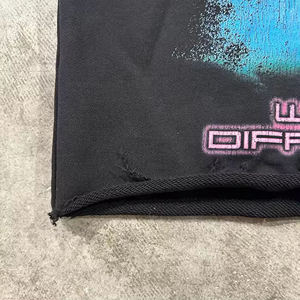 T-shirt surdimensionné 100 % coton pour homme, impression graphique personnalisée, streetwear unisexe, hip-hop, écologique, délavé à l'acide, vintage - Product Image 3