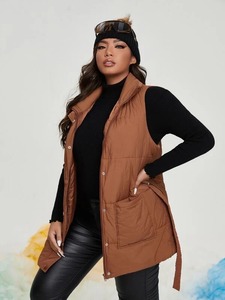 ¡Novedad de 2025! Chaqueta acolchada, abrigo de plumón de pato de invierno con cuello levantado, cierre de cremallera, chaleco sin mangas de burbujas de Color sólido - Product Image 5