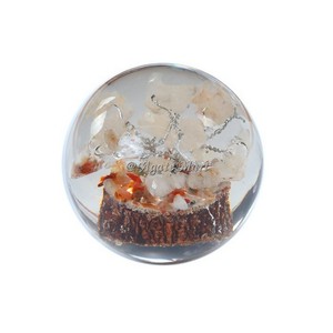 Cristaux d'orgonite de jaspe rouge les plus vendus pierre de Reiki pour la décoration intérieure pierre précieuse d'agate sculptée amour Feng Shui sphère Type de Quartz - Product Image 3