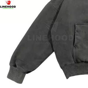 Sudadera con capucha de lavado ácido de calidad superior para hombre, ropa de calle básica de algodón 100% para invierno, patrón sólido y cuello con capucha - Product Image 4