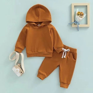 Ensemble survêtement décontracté pour adulte, taille plus, hiver, uni, respirant, en molleton de coton, deux pièces, sweat à capuche - Product Image 3