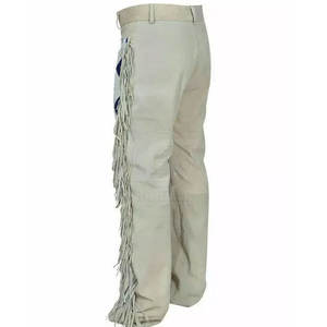 Pantalon en cuir suédé à franges pour homme, respirant, lavé, léger, écologique, best-seller - Product Image 2