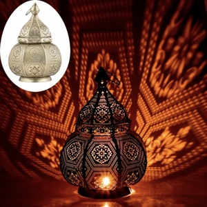 Lanterne porte-bougie marocaine moderne en fer forgé, faite à la main, populaire et très vendue, décorations de table pour la maison Ramadan 2026 - Product Image 4