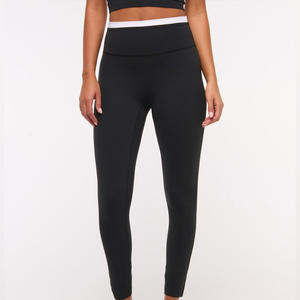 Legging de sport pour femme avec logo personnalisé, effet froncé aux fesses, taille haute, pour la gym, le fitness et le yoga - Product Image 1