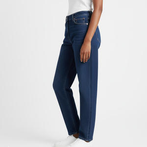 <b>Women</b> mom fit denim <b>jeans</b> OEM factory supplier wholesale custom made high waist <b>vintage</b> style trendy fashion denim pants - Product Image 5