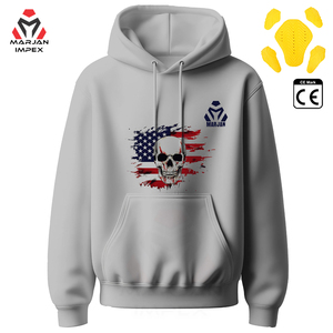 Sudadera con Capucha de Forro Polar para Motociclistas, Diseño Moderno para el Verano, Secado Rápido, Resistente al Viento, Atractivo Urbano, Poliéster Suave - Product Image 1