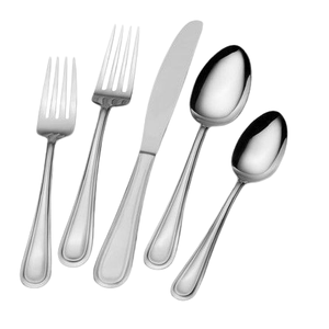 Elegante vajilla de boda martillada de acero inoxidable, juego de cubiertos, tenedores, cucharas, cuchillo, cuchara de acero inoxidable pulido plateado - Product Image 4