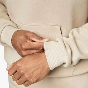 Sweat à capuche vierge imprimé bouffant Streetwear pull personnalisé à épaules tombantes sweat à capuche uni pour hommes vente en gros de sweats à capuche personnalisés - Product Image 3