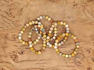 Natural Round Lace Agate <b>Beaded</b> Handmade Protection Stone Elastic <b>Bracelet</b> Wholesale Crystal Jewelry for <b>Men</b> & Women - Product Image 5