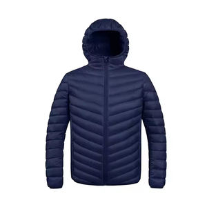Chaqueta acolchada para hombre, a prueba de viento, resistente al agua con diseño de capucha, acolchado y dobladillo ajustable para clima frío - Product Image 1