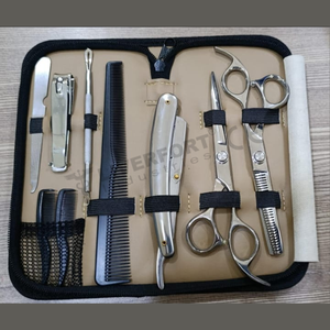 Ciseaux de toilettage pour chiens et chats en acier inoxydable de qualité professionnelle, ciseaux amincissants droits ciseaux de cisaillement de coupe de poils d'animaux - Product Image 6