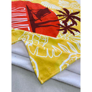 Serviette de plage de luxe imprimée et brodée, séchage rapide et design tissé - Coton pour usage extérieur - Product Image 2