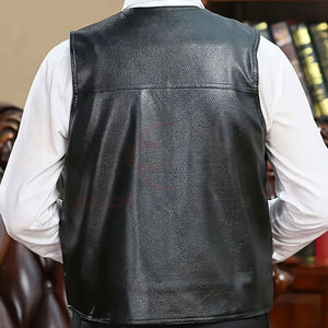 Chaleco de Motociclista de Cuero de Alta Calidad a Bajo Precio, Logotipo Personalizado, Ligero, Chaleco de Motociclista para Hombre con 5 Bolsillos - Product Image 4