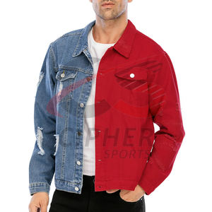 แจ็กเก็ตยีนส์สำหรับผู้ชายเสื้อแจ็กเก็ตยีนส์แนวสตรีทลำลอง - Product Image 4