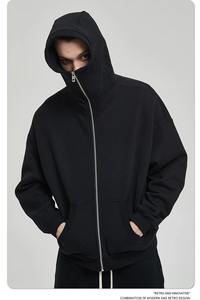 Sweat à capuche zippé classique vente en gros de vestes à capuche streetwear, impression personnalisée OEM disponible, fournisseur de sweats à capuche décontractés à la mode - Product Image 3