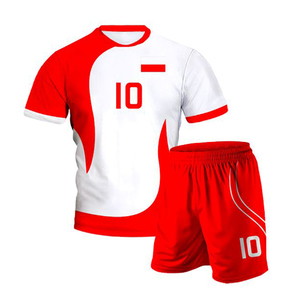 Camiseta de voleibol de poliéster rojo Unisex de la mejor calidad, ropa de voleibol de secado rápido, kits de uniformes de voleibol rojo Unisex - Product Image 2