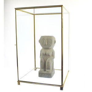 Hot Selling New Arrival Clear Glass Brass Heavy Frame Gold Finished Large Cabinet Storage <b>Box</b> With Door Jewelry <b>Keepsake</b> Rack - Product Image 3