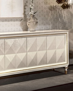 Commode classique en bois massif du Maine Tables de chevet de salon de luxe et buffet Affichage de meubles de maison et armoires de porcelaine - Product Image 5