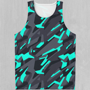 Camiseta sin mangas de gimnasio de secado rápido cómoda hecha a medida para hombre, camisetas sin mangas de malla de poliéster 100% con estampado de sublimación completa personalizadas - Product Image 5