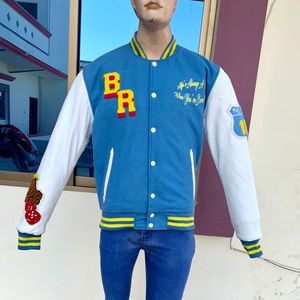 OEM Personnalisé High Street Hiver Laine Chenille Broderie Réversible Respirant Lettermen Vintage Varsity College Veste Hommes - Product Image 5