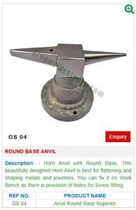 Enclume à base ronde GS 04 Outils de bijouterie pour bijoutiers - Product Image 2