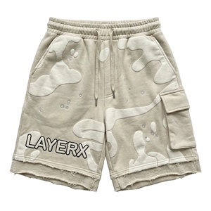 Pantalones Cortos Casuales de Gimnasio para Hombre, Ecológicos, de Algodón/Poliéster, con Estampado 3D, Ajuste Holgado, Antiarrugas, de Secado Rápido, Suministro OEM - Product Image 1