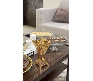 Clásico Vintage árabe Metal Bakhoor quemador hecho a mano oro y plata toque Vintage Oud Metal - Product Image 3