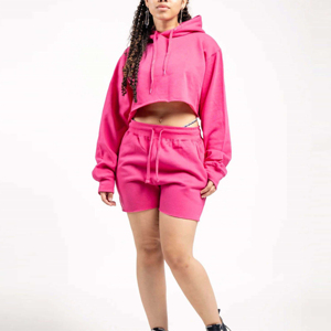 ชุดเสื้อครอปของผู้หญิงผ้าคอตตอนสั่งตัดโลโก้2025แฟชั่น - Product Image 3