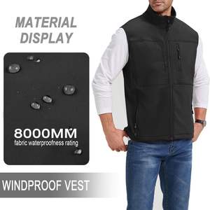 Gilet coupe-vent softshell pour hommes de conception unique légère et conviviale taille régulière gilet softshell de couleur personnalisée de qualité supérieure - Product Image 3
