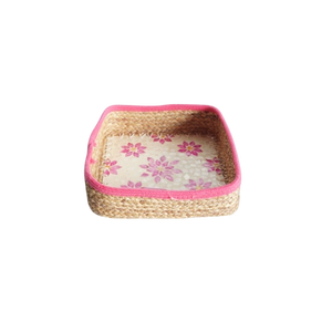 Panier Capiz en jacinthe de mer fait main de qualité supérieure avec couvercle pour la lessive et le rangement décoratif à la maison - Product Image 3