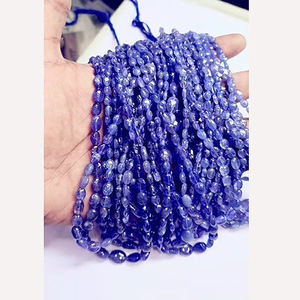 20 Brins Naturel Tanzanite Ovale Tumble Lisse Perles 1870 Ct Lot Iroc Ventes 16-18 Pouces Longueur Plaine Pépite De Pierres Précieuses US $636 tout - Product Image 4