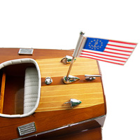 Chris Craft Triple réplica de madera medio pintada con sótano adjunto hecho a mano estilo náutico decoración regalo al por mayor
