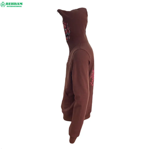 Nouveaux sweats à capuche unisexes personnalisés en gros, 500 GSM, entièrement zippés, 100% coton molletonné/éponge française, avec impression en relief - Product Image 2