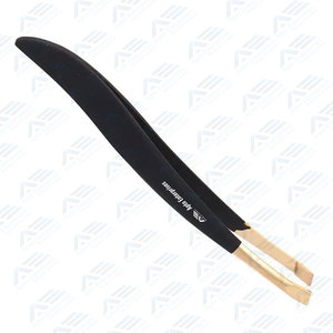 Pinzas para cejas de belleza de acero inoxidable, instrumentos de belleza, pinzas para pestañas de cejas inclinadas personalizadas, pinzas para cejas personalizadas - Product Image 3