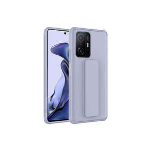 Pour Xiaomi Mi 11T Pro 5G Étui JoieCreatif Qstand Coque de protection en silicone antichoc pour Poco X4 Pro 5G Poco M4 5G-Gris - Product Image 1