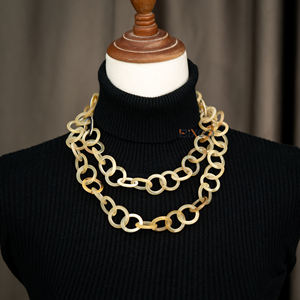 Best Seller Wholesale Natural Buffalo Horn Long Link Chain <b>Necklace</b> for Women Vietnam Origin <b>Fashion</b> Accessories for Gifts - Product Image 2