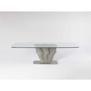Corail Contemporary Dining <b>Table</b> Handmade <b>Solid</b> <b>Wood</b> Oval Design Convertible Luxury Assembled for Home Furniture for Apartment - Product Image 1