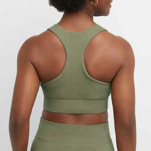Sujetador deportivo ligero para mujer al por mayor, ropa de gimnasio transpirable para ejercicio y correr, posición frontal con logotipo de talla grande - Product Image 2